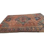 Good quality large antique Heriz rug, reduced in size