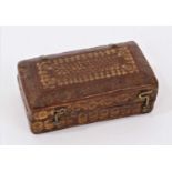 Rare small late 17th century leather box