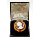 19th century shell cameo brooch