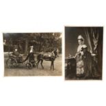 H.M.Queen Victoria, fine silver gelatine photograph of the Queen in a pony cart with her daughter Pr