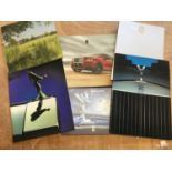 Collection of Rolls-Royce sales brochures 1980s to current including Cullinan hardback brochure, Gho