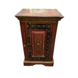 Eastern painted pot cupboard, 43cm wide, 35cm deep, 69.5cm high