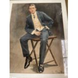 S. Shelton - Early 20th Century watercolour in glazed frame - Portrait of a gentleman