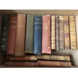 Group of antiquarian books including decorative leather bindings