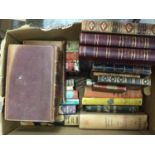 Three boxes of books, decorative leather bindings, 50's and 60's including Gerald Durrell and other