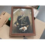 Early 20th century overpainted photograph of a military officer