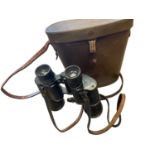 German vintage 7 x 50 binoculars by Schutz, cased
