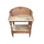 Victorian pine washstand with single drawer, 72cm wide, 41cm deep, 100cm high