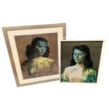 Two Vladimir Tretchikoff prints- Chinese girl and Miss Wong, both in glazed frames