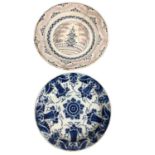 Two 18th century Delftware dishes