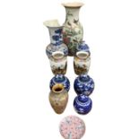Group of 18th century and later Chinese and Japanese porcelain and enamel ware