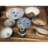 18th century delft plate, Chinese porcelain and other sundries