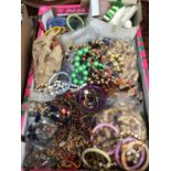 Large quantity of costume jewellery, mostly new old stock (3 boxes)
