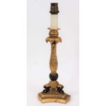 French Empire style ormolu and patinated metal lamp base