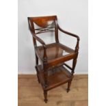Regency mahogany and caned child’s high chair