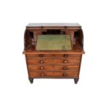 Early Victorian mahogany cylinder bureau