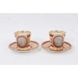 Pair of good quality 19th century cups and saucers