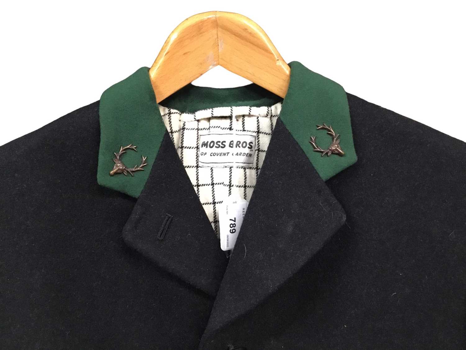 Veste Enfant Vintage Moss Bros – Taille 28, Couleur Navy, Style Chasse (Hunt Show), Occasion