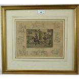 Frank Paton (1855-1909) group of six signed etchings- hunting scenes, in glazed frames