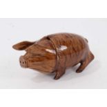 Rye pottery treacle-glazed Sussex pig