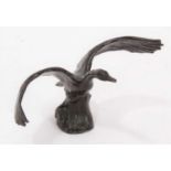 Bronze sculpture of a goose