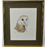 *Trevor Boyer (b. 1948) pair of watercolours, Barn Owl, Eagle Owl, each signed, 26 x 21cm, glazed fr