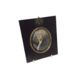 19th century portrait miniature on ivory of George Washington