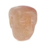 Unusual and possibly ancient carved alabaster head