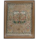 George III needlework sampler