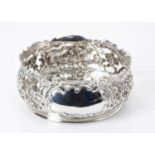 Late 19th/early 20th century German silver coaster of circular form, with a flared rim