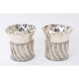 Pair of Victorian silver spill vases, 7ozs