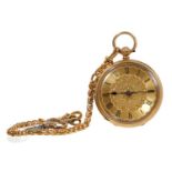 Victorian 18ct gold fob watch