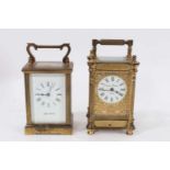 Two carriage clocks (one by Mappin & Webb)