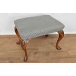 George II style walnut stool