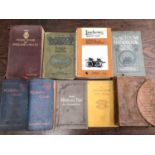 Motoring interest books- 1914 The Brooklands year book, The Autocar Handbook tenth edition and other