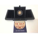Isle of Man - Gold proof Sovereign commemorating 75th Anniversary VE Day (Victory in Europe) 2020 (N