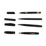 Collection of antique and vintage pens and pencils to include a 9ct gold propelling pencil.