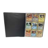One album of Pokemon cards to include Base set, Jungle, Fossil and other cards. approximately 185 ca