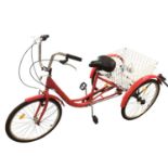 Adult Tricycle with shopping basket, in as new condition.
