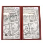 Collection of signed dinner menus British Lions Willie John McBride, Gareth Edwards, JPR williams Ph