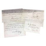 Interesting collection of signed historic letters and ephemera