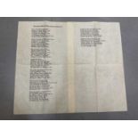 Typewritten John Betjemen poem, signed