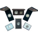 U.S.A. - Mixed silver proof coinage to include two coin set 'Congressional' Dollar (silver) Half Dol