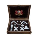 Impressive presentation set of silver Masonic regalia ( HM London 1947) weighing 66 troy ounces in o