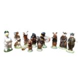 Beswick six piece pig band, all boxed, together with a Royal Doulton limited edition Sporting Charac