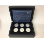 G.B. - Royal Mint silver proof six £5 coin set limited edition 100th Anniversary World War One 'Real