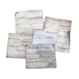 Collection of 19th century antique legal documents, indentures and others