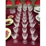 Suite of Waterford Lismore pattern glassware in boxes