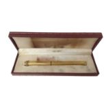 Cartier gold plated fountain pen in original box