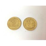 G.B. - Contemporary jewellers copies of gold half Sovereigns dated 1914 x 2 (2 coins)